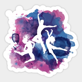 Silhouette Dancing People Sticker